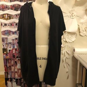 H&M Cut-Off Sleeves Black Hoodie Jacket